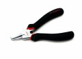 Szczypce segera 150 zewnętrzne wygięte 90 stopni o szaro-srebrnej części roboczej i czarno-pomarańczowych rączkach.
