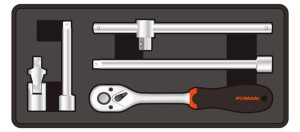 WKŁADKA AKCESORIA DO NASADEK 1/2" (5 CZĘŚCI)
