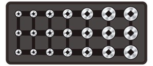 WKŁADKA KLUCZE NASADOWE 1/2" 08-32MM (21 CZĘŚCI)