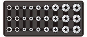 WKŁADKA KLUCZE NASADOWE 1/2" (27 CZĘŚCI)