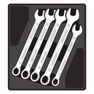 WKŁADKA KLUCZE PŁASKO-OCZKOWE 24-32 MM (5 CZĘŚCI)