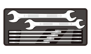 WKŁADKA KLUCZE PŁASKIE 06-32MM (10 CZĘŚCI)