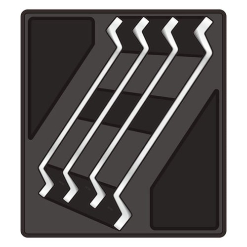 Wkładka F1BT052 w kolorze czarnym prezentująca schemat ułożenia skompletowanych narzędzi.