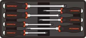 WKŁADKA WKRĘTAKI DO POBIJANIA PŁASKIE+PH (7 CZĘŚCI)
