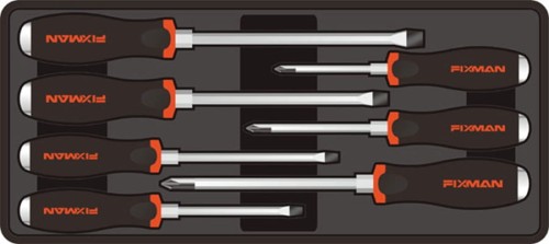 Wkładka F1BT53 w kolorze czarnym prezentująca schemat ułożenia skompletowanych narzędzi.
