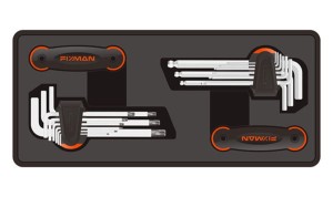 WKŁADKA KLUCZE HEX I TORX (22 CZĘŚCI)