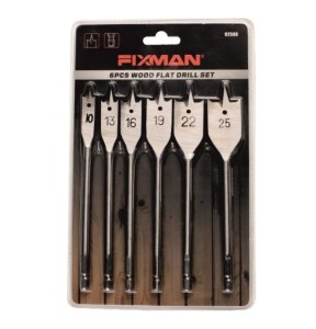 KOMPLET WIERTEŁ ŁOPATKOWYCH DO DREWNA 10-25 MM (6 SZT.)