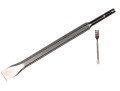 Dłuto sds+ 40x250 mm w kolorze stalowo-szarym wraz z zawieszką typu blister.
