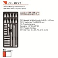 Wkładka F1BT71 wraz ze spisem narzędzi.